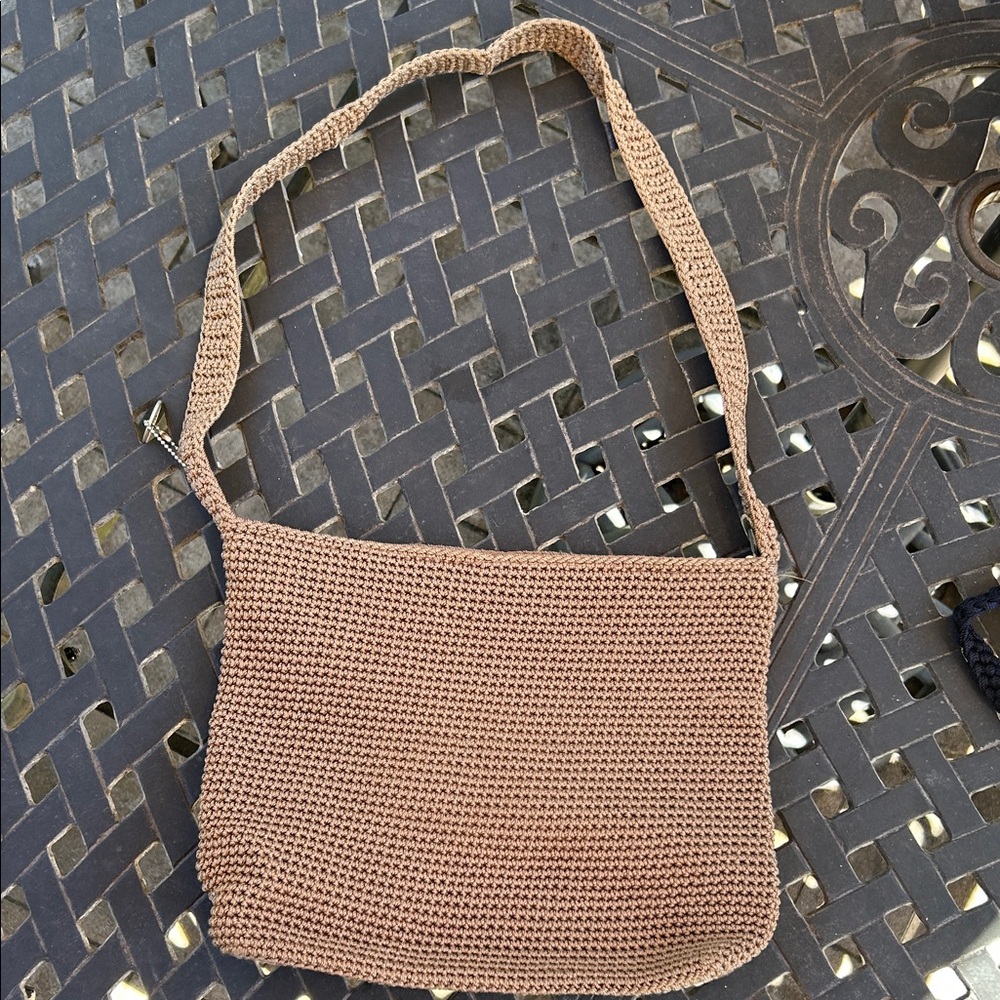 The Sak Tan Crochet Shoulder Bag